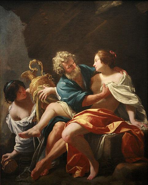 Simon Vouet Loth and his daughters, Simon Vouet oil painting picture